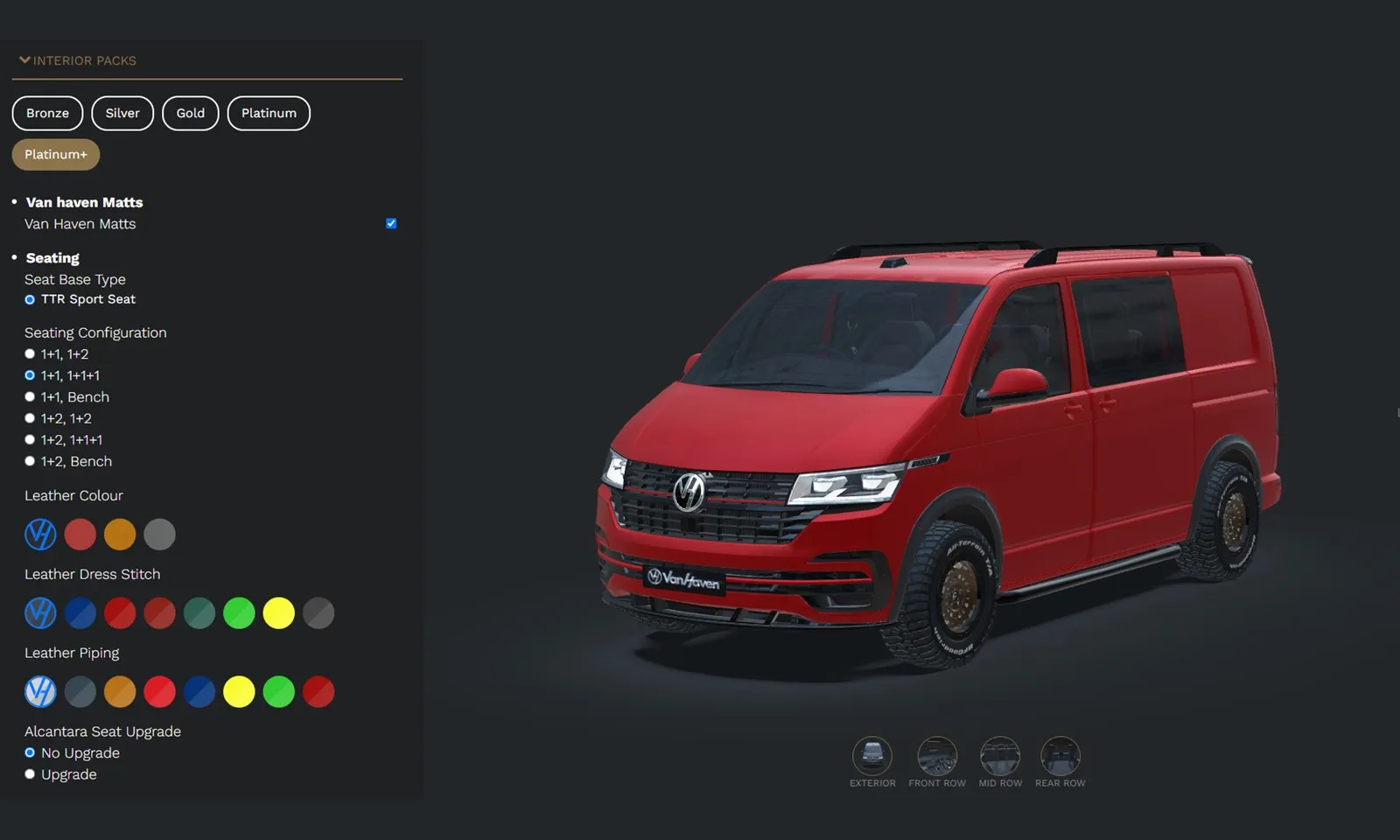 VanHaven — 3D Van Configurator screenshot