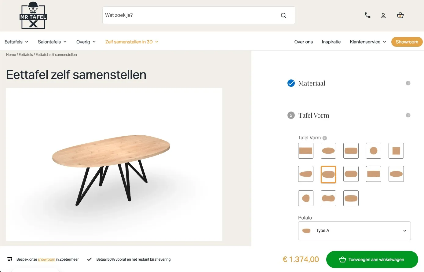 3D Table Configurator